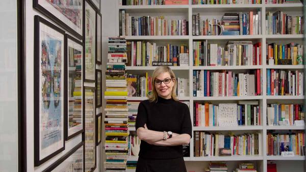 Picture of Debbie Millman in his home studio in New York City (2019).